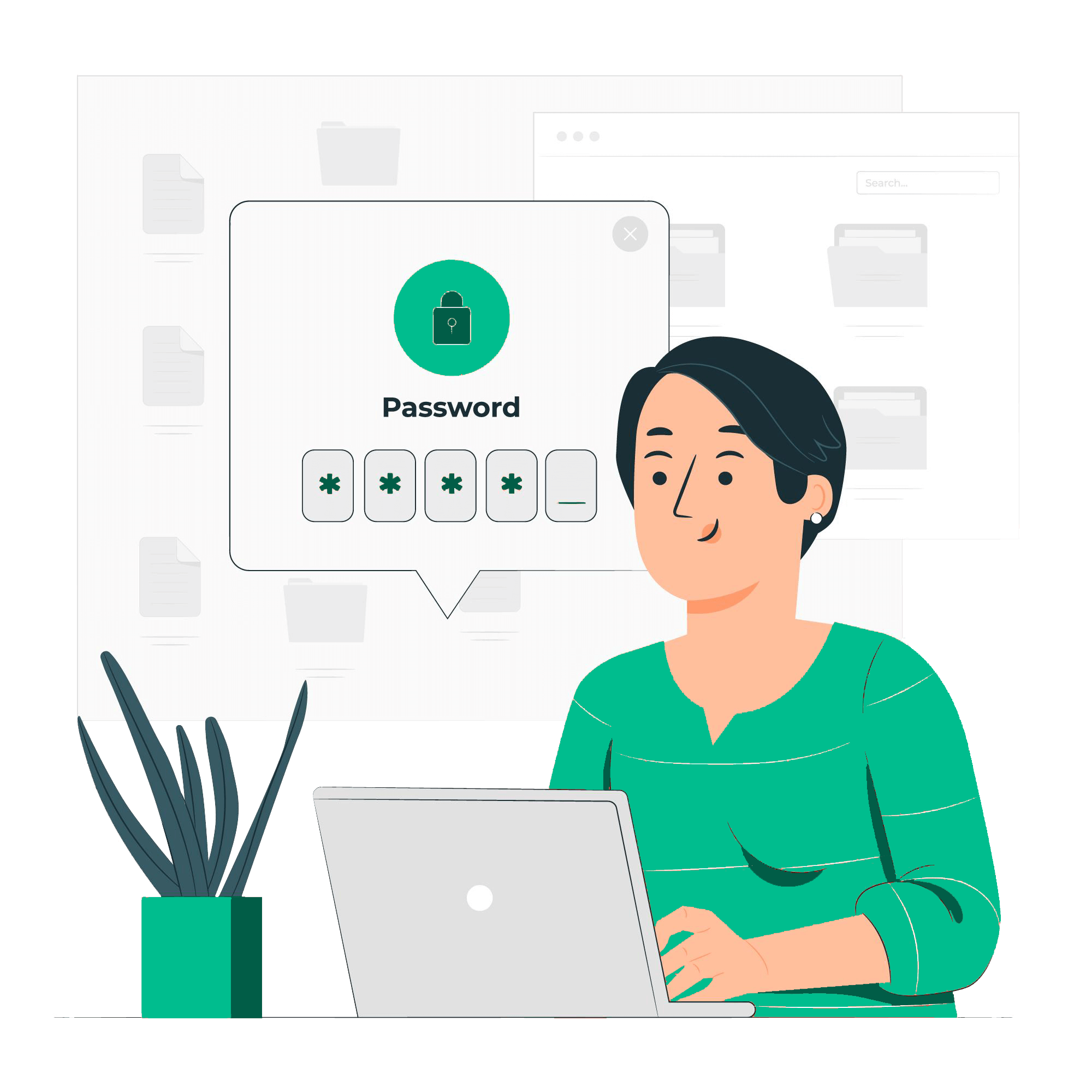 Password recovery illustration